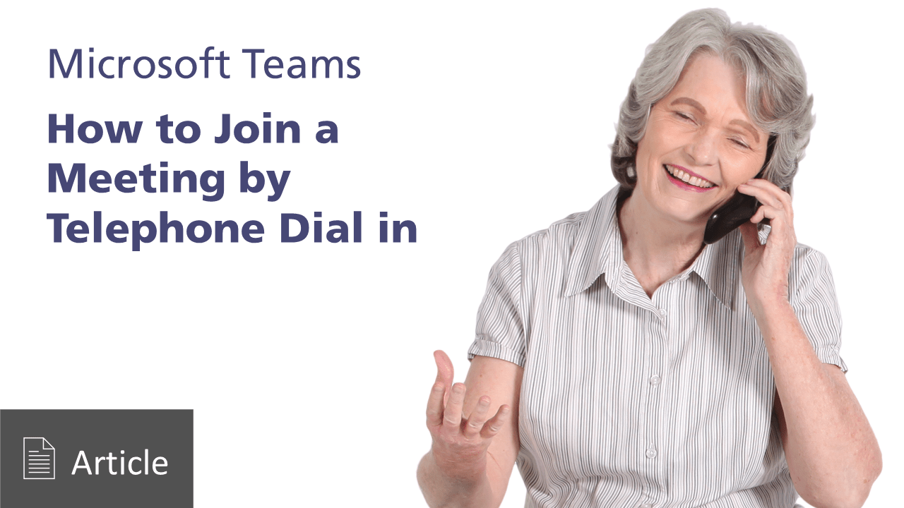 How to join a meeting by telephone dial in