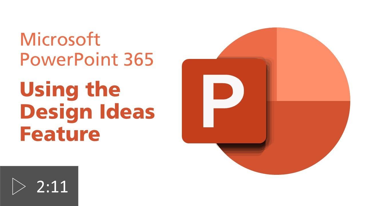 picture of powerpoint logo using the design ideas feature