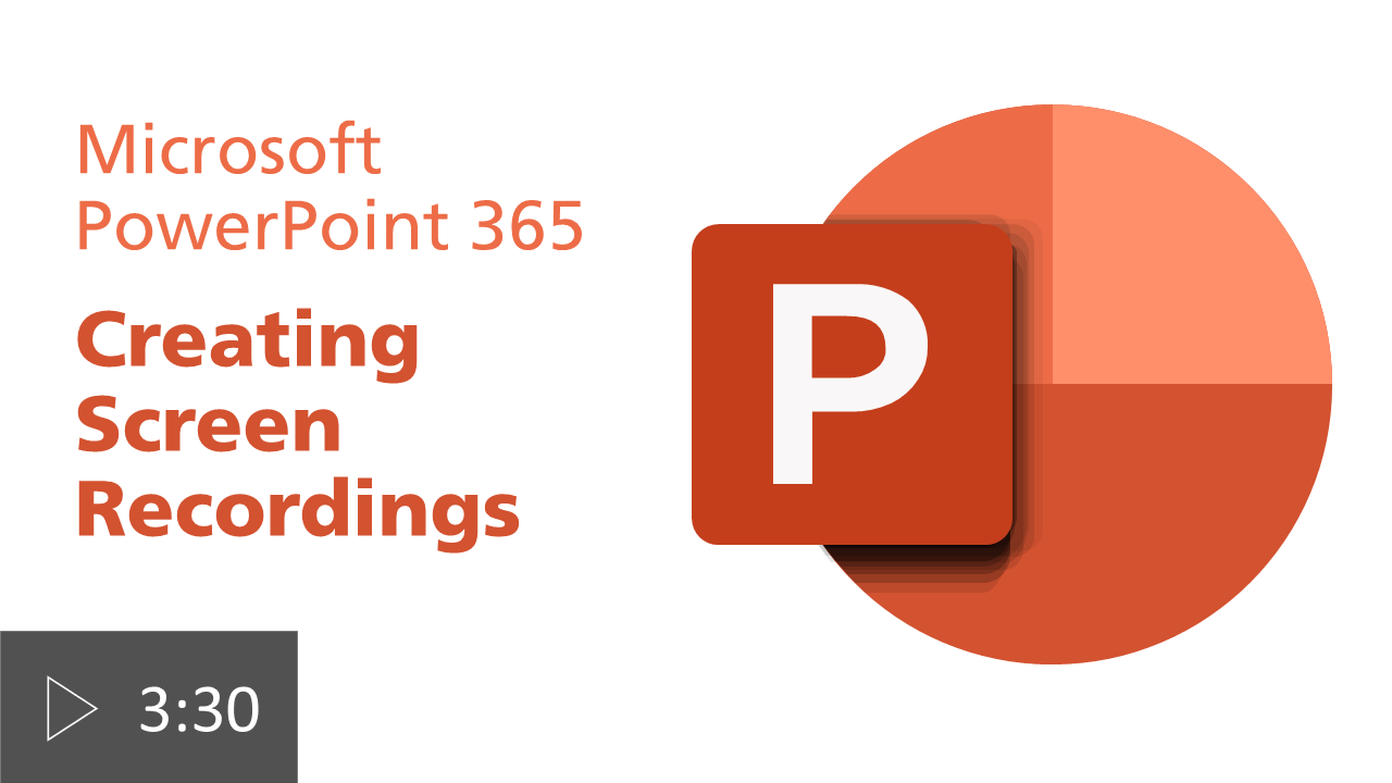 picture of Powerpoint logo and creating screen recordings