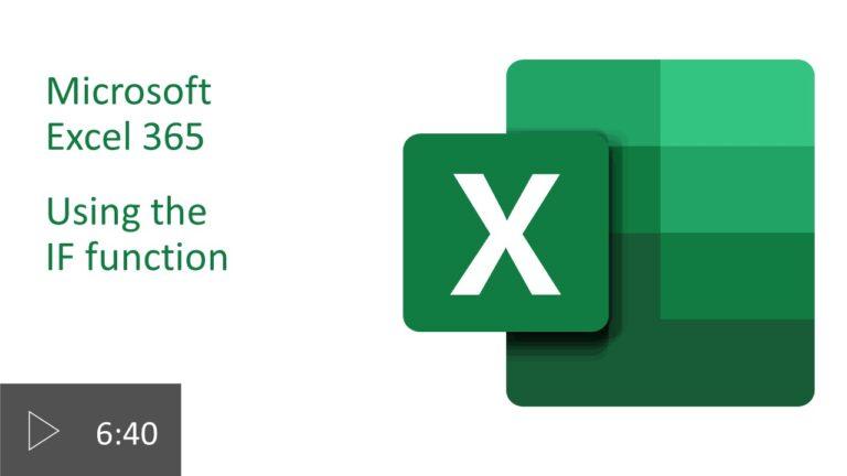 Using the IF function