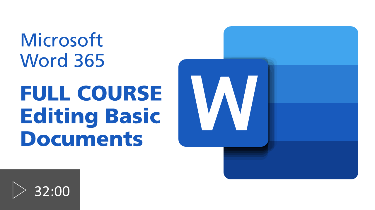 Full course. Word editing basic documents