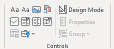 Word 365 forms controls