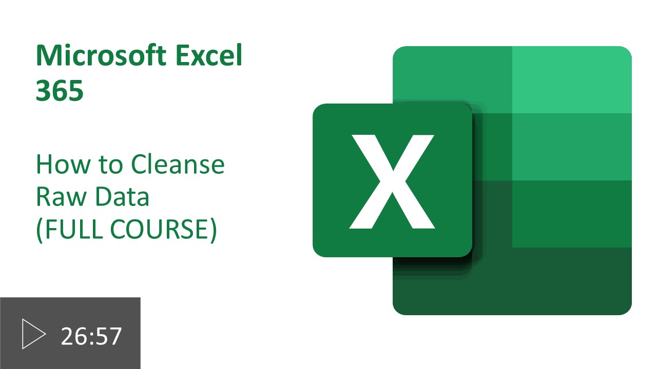 How to cleanse Raw Data cover image, including running time of 26:57
