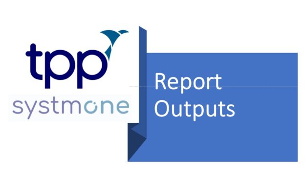 SystemOne Report outputs course icon