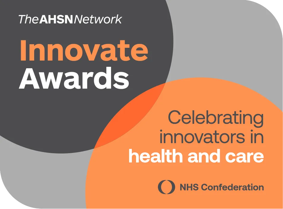 AHSN Innovate Awards graphic, celebrating innovators in health and care