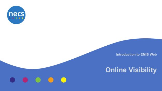 Title screen for Introduction to EMIS Web - Online Visibility